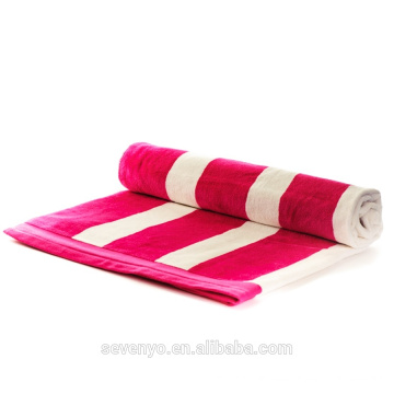 Pink und Weiß Streifen ägyptische Baumwolle Badetuch BtT-017 China Factory